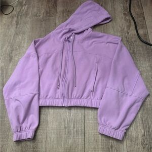 Purple cropped athletic jacket XL